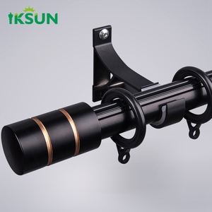 IKSUN 2m 3m 4m Luxury <b>Curtain</b> Poles Single Window Cast Aluminum Drapery <b>Curtain</b> Rod - Product Image 1