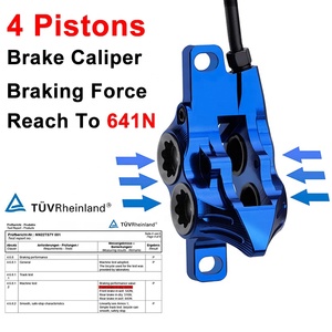 IIIPRO E4 CNC dağ bisikleti hidrolik fren 800/1550mm ön arka 4 pistonlu yağ basınç AM DH E bisiklet MTB disk fren - Product Image 3