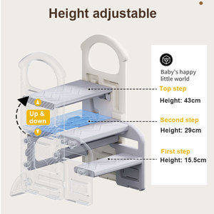 Enfants cuisine aide enfants échelle sécurité toilette lavabo convertible escabeau en <span class=keywords><strong>plastique</strong></span> extensible bébé pépinière repose-pieds - Product Image 3