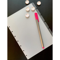 Separadores Personalizados A5 Transparentes Esmerilados con Pestañas, Páginas de Índice de Plástico Transparente para Planificador