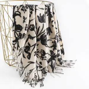 Brand Custom Schals für Frauen Herbst Winter Pashmina Schals und Wraps für Abendkleider Hochzeit Schal Decke Schals