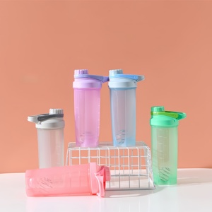 Bouteilles shaker pour protéines 500/700 ml avec poignée, sans BPA, avec boule mélangeuse pour les shakes protéinés et les pré-entraînements - Product Image 5