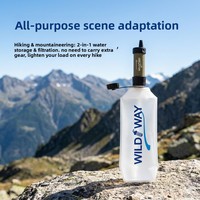 JADE pour JY181 – Filtre à eau portable pliable en TPU avec paille, purificateur d'extérieur pour sports transfrontaliers, randonnée et alpinisme