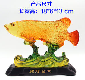 Esmalte de resina Fortune Gold <span class=keywords><strong>Dragonfish</strong></span> Pequeños adornos Bar Decoraciones Negocios Regalo de felicitación Muebles de escritorio de oficina - Product Image 2