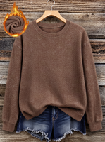 Pull en tricot personnalisé avec imprimé graphique de chat, col rond, manches longues, pull en tricot personnalisé pour femmes