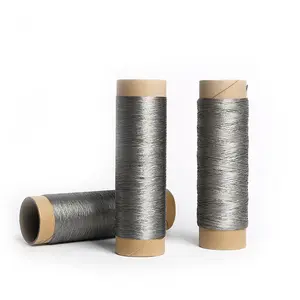 Diy Wholesale Stainless Steel Metal Conductive Sew Thread m type metallic yarn 32 for weaving