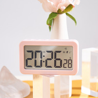 Jam alarm desktop untuk anak, Jam alarm multifungsi LCD multifungsi, timer desktop untuk anak, elektronik, 2025