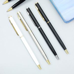 Bolígrafos de Metal Personalizados al por Mayor con Impresión de Logotipo, Regalo Promocional, Bolígrafos de Gel Delgados con Mecanismo de Giro - Product Image 3