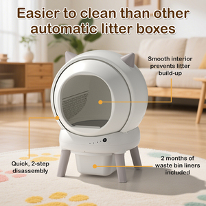 Bac à <span class=keywords><strong>litière</strong></span> automatique intelligent pour chats, nettoyage automatique, contrôle par application WiFi, toilette pour animaux de compagnie <span class=keywords><strong>autonettoyante</strong></span> - Product Image 4
