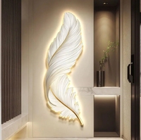 Peinture de décoration de foyer d'entrée de plume, peinture d'éclairage d'ambiance, peinture de couloir