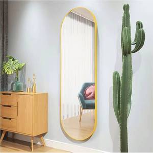 Miroir mural de pleine longueur à cadre en aluminium rose doré rustique tendance 2025 pour les mariages et la maison - Product Image 4