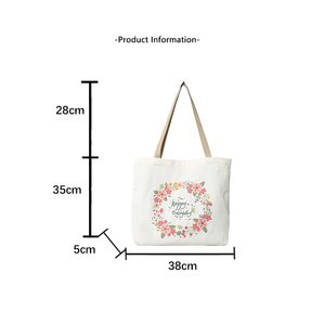 Tùy chỉnh in logo bông Vai Túi Túi xách phụ nữ đơn giản <span class=keywords><strong>Canvas</strong></span> Tote Túi - Product Image 5