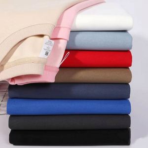 Wholesale 350GSM Crew Neck Unisex 100% Cotton Oversized Sweatshirt Embroidered Crewneck Men Blank O Neck Sweatshirt Hoodie - Product Image 5