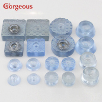 Pieds de table Pieds de meubles en métal Pieds en plastique Pieds de canapé de meubles Triangle transparent en plastique moderne magnifique K2481 Carton en PVC