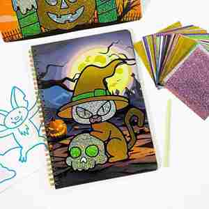 Halloween Themed Craft Set DIY Activity Perfect Holiday <b>Gift</b> <b>Creative</b> Foil Art Kit for Kids - Product Image 4