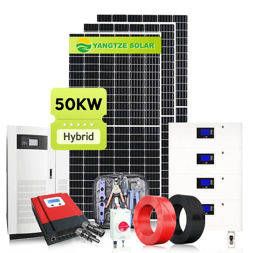 50kw 60kw off grid solar storage system solar generator with panel