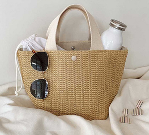 <span class=keywords><strong>Sac</strong></span> de plage en paille fait main avec broderie de perles, doublure en toile imperméable, deux poignées et chaînes, nouveau modèle <span class=keywords><strong>fantaisie</strong></span> et mignon, prix abordable, en promotion - Product Image 3