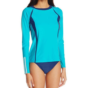 Maillot de bain de surf respirant à manches longues pour femme, 2 pièces, avec logo sur le devant - Product Image 1