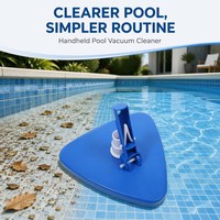 Tête d'aspirateur compacte pour piscine, design triangulaire en ABS, pour le nettoyage des zones difficiles d'accès et des coins