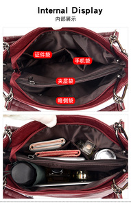 Sac à bandoulière grande capacité pour femme, couleur unie, sacs de créateurs pour femme, sacs à main de haute qualité, sacs de luxe pour femme - Product Image 6