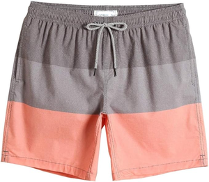 Summer Stipe Print Gym Sports Hawaii Style Plus Size Custom Logo Swimsuit Holiday Beachwear Men's Board Shorts