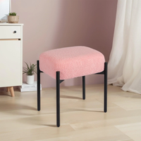 Tabouret de vanité en fausse fourrure Chaise Tabourets de maquillage pouf doux Repose-pieds multifonctionnel rembourré en fourrure