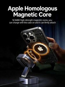 Cargador Inalámbrico Magnético 2 en 1 UGREEN de 17.5W para iPhone y AirPods con Soporte Plegable, Entrada Tipo-C - Product Image 4