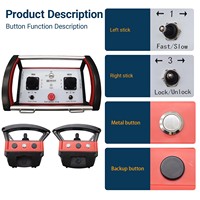Mando hidráulico , válvula direccional de 4 palancas, kits de control remoto inteligente de radio de grúa de camión