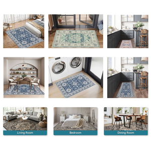 Alta qualità <span class=keywords><strong>lavabile</strong></span> <span class=keywords><strong>in</strong></span> <span class=keywords><strong>lavatrice</strong></span> moderna <span class=keywords><strong>in</strong></span> poliestere spessa <span class=keywords><strong>tappeto</strong></span> Non antiscivolo floreale Vintage grande <span class=keywords><strong>tappeto</strong></span> per <span class=keywords><strong>soggiorno</strong></span> camera da letto - Product Image 6