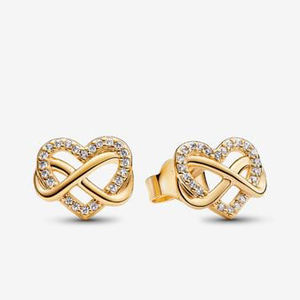 925 <b>Sterling</b> <b>Silver</b> Gold Plated Romantic <b>Heart</b> Zircon Claw Set Stud <b>Earrings</b> Third Party Certified Fashion Women Wedding - Product Image 6
