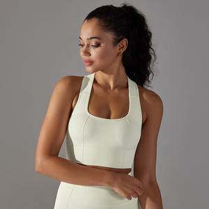 Usine de haute qualité 80% Nylon 20% Spandex femmes sans couture sport soutien-gorge hauts antichoc Sexy Recar dos Gym Yoga Fitness gilet soutiens-gorge - Product Image 3