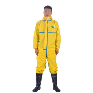 Traje de Protección Química de Cuerpo Completo, Resistente a Ácidos y Álcalis, para Laboratorio, Industria, Pintura en Aerosol, Ropa de Trabajo, Costuras Soldadas, Material PP - Product Image 2