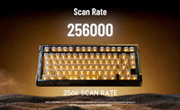 Keyboard Gaming ATTACK SHARK R86 HE 81 Tombol Serat Karbon dengan Sakelar Magnetik, Rapid Trigger 0.005mm, 8000Hz, Kabel, PC, RGB, Hot Swappable