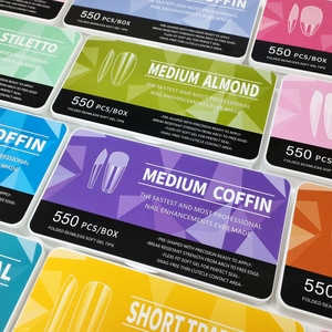 550 <span class=keywords><strong>Uñas</strong></span> Postizas de Almendra de Larga Duración, Puntas de Gel Suave, Cobertura Completa, Acrílico, Gelatina - Product Image 6