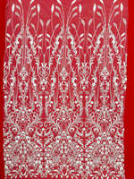 Nouvelle mode Émirats arabes unis Dubaï Tissu en dentelle de luxe Broderie artisanale Dentelle perlée avec paillettes Autriche Robe de mariée