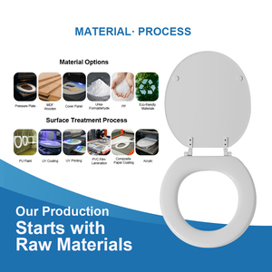 Siège de toilette en <span class=keywords><strong>bois</strong></span> moulé en forme de O blanc <span class=keywords><strong>gris</strong></span> doux avec charnières en plastique couvercle de siège de toilette durable pour la maison hôtel salle de bain - Product Image 3