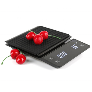 Balance de cuisine numérique noire, appareil de pesage électronique pour le café, avec minuterie, 3kg, 1 pièce - Product Image 3