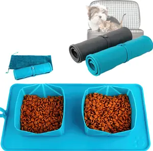 Bol pliable pour chien nouveau, bols portables et pliables en Silicone pour animaux de compagnie, respectueux de l'environnement