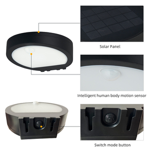 Jardín solar de alto lumen Decoración al aire libre 3000K Estilo europeo Exterio Lámpara de pared <span class=keywords><strong>LED</strong></span> montada en la pared con <span class=keywords><strong>sensor</strong></span> de movimiento - Product Image 3