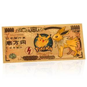 Eevee evrim seti Pokemoned hatıra altın folyo plastik banknot cep canavarları tahsil - Product Image 4