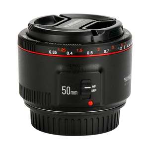 YONGNUO YN50mm 50MM F1.8 II Noir Objectif de mise au point automatique à grande ouverture pour objectif de caméra à effets Bokeh pour <span class=keywords><strong>Canon</strong></span> <span class=keywords><strong>70D</strong></span> 5D2 5D3 600D DSLR - Product Image 3