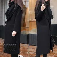 Manteau Long en laine pour femme, boutonnage simple, vêtement de bonne qualité, collection hiver