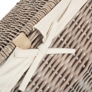 Slim Grey <b>Wash</b> Rattan <b>Wicker</b> Laundry <b>Basket</b> Fabric Cotton Plastic Metal Storage <b>Baskets</b> Square Closet Outdoor Storage Tool Food - Product Image 1