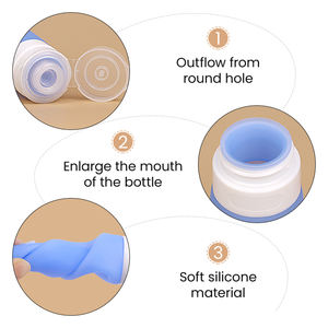 Envases de Silicona para Jabón/Desinfectante de Manos, Aprobados para Viajes o Campamentos, Juego de Botellas Pequeñas con Tapón de Cierre - Product Image 4