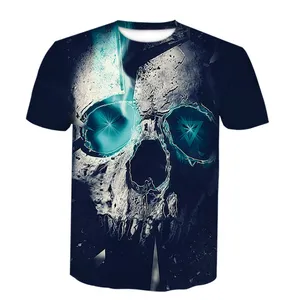 Wholesale High Quality Adults Age Group and Shirts Product Type Skull 3D Printed T-shirts
