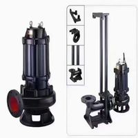 Pompe à eaux usées submersible verticale électrique industrielle WQ anti-colmatage avec broyeur