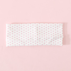Diademas anchas personalizadas con estampado rosa |   Directo <span class=keywords><strong>de</strong></span> Fábrica |   Turbante Elástico con Rayas y Corazón Floral - Product Image 1