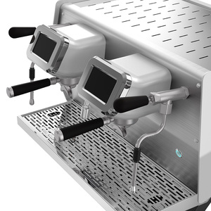 เครื่องชงกาแฟเอสเพรสโซแบบกึ่งอัตโนมัติเชิงพาณิชย์ 2 หัวชง ทำจากสแตนเลส พร้อมเครื่องทำคาปูชิโน หม้อต้มน้ำสแตนเลสขนาด 10.5 ลิตร - Product Image 3