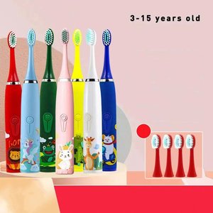 Produttore all'ingrosso carino vibrante sonico spazzolino elettrico per bambini a batteria sostituibile con testina morbida via orale pulita - Product Image 2