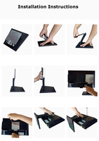 Support de moniteur blanc prend en charge les moniteurs de 7 à 23 pouces en stock support de base support de moniteur de matériel de repas